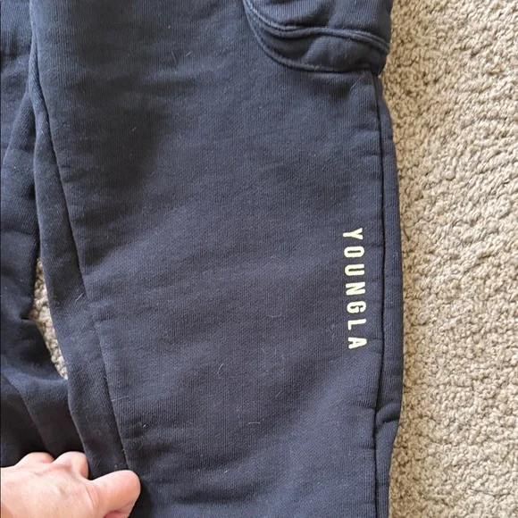 YoungLA Black Cargo Jogger Sweatpants - Picture 2 of 3